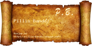 Pillis Bandó névjegykártya
